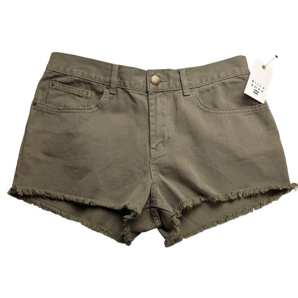 Billabong Cruisin Along‎ Sage Green Denim Cutoff Shorts Womens Size 30